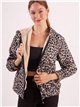 Sudadera polar leopardo capucha cremallera