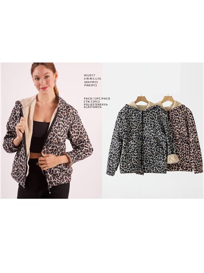 Sudadera polar leopardo capucha cremallera 2