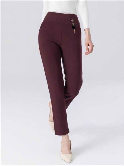 Pantalón afelpado detalle colgante