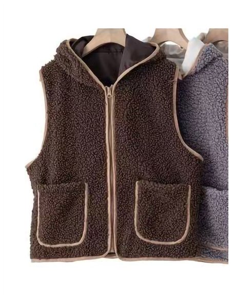 Chaleco borrego capucha