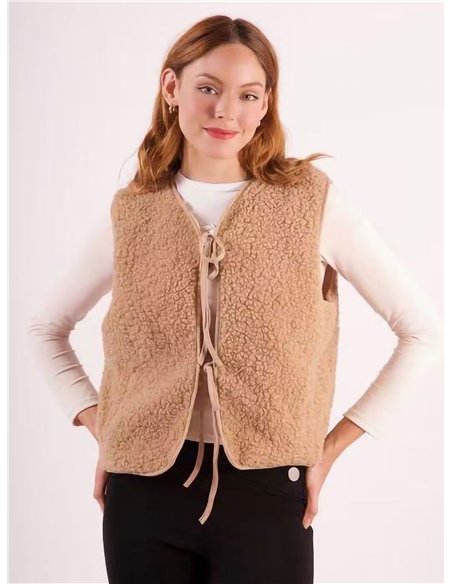 Chaleco borrego lace up
