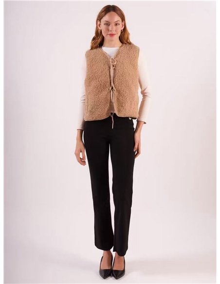 Chaleco borrego lace up