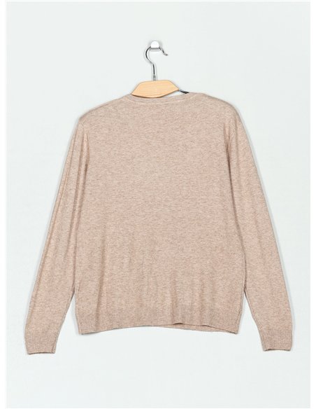Oversized V-neck basic sweater