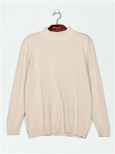 Jersey amplio metalizado cuello perkins