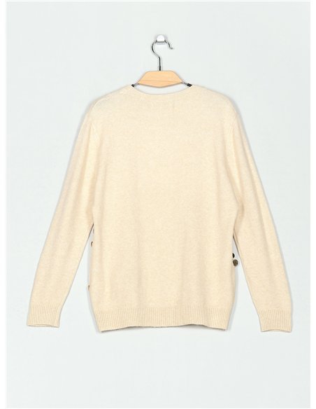 Jersey soft lentejuelas cuello redondo