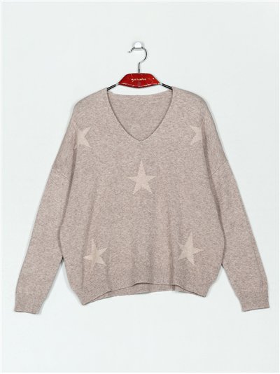 Jersey amplio estrellas con relieve