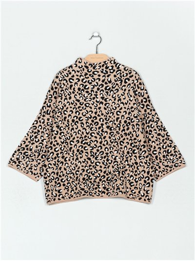 Jersey amplio leopardo cuello perkins