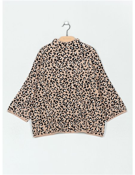 Jersey amplio leopardo cuello perkins