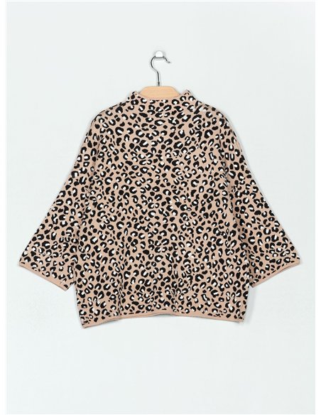 Jersey amplio leopardo cuello perkins