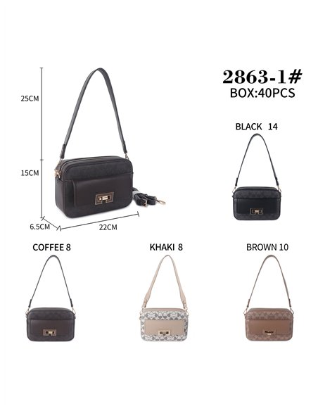 Bolso bandolera detalle metálico