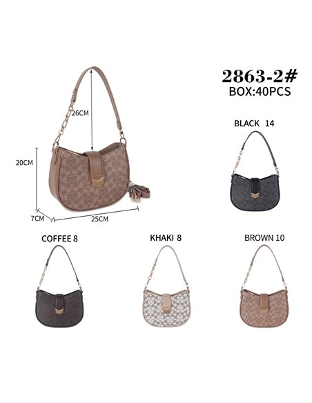 Bolso tote estampado detalle metálico