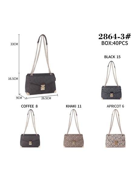 Bolso bandolera solapa cadenas