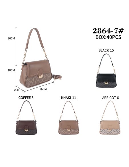 Bolso tote estampado detalle metálico