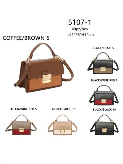 Mini bolso tote combinado solapa 2