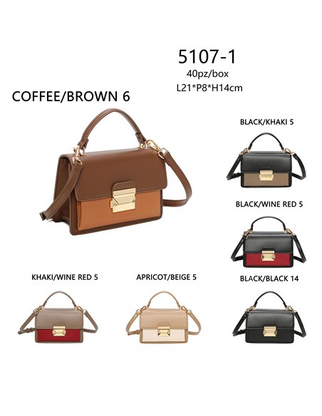 Contrast mini citybag with flap