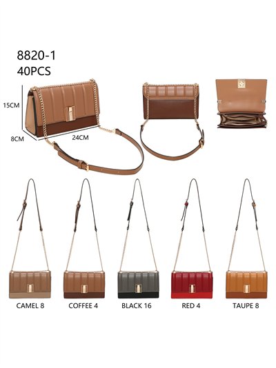 Bolso bandolera acolchada cadenas 2