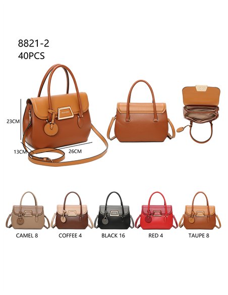 Bolso tote detalle metálico