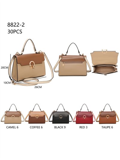 Bolso tote combinado detalle metálico 2