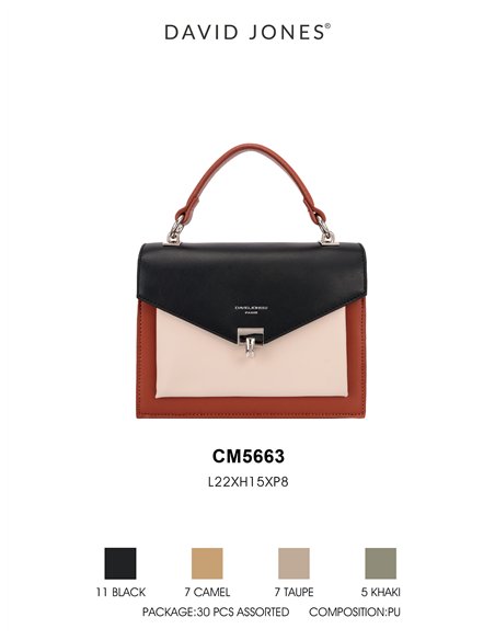 Mini bolso tote contraste