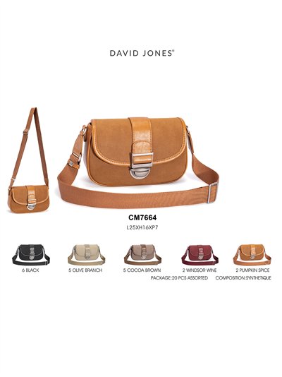 Bolso bandolera efecto ante detalle metálico