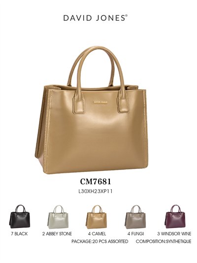 Bolso tote metalizado pespuntes