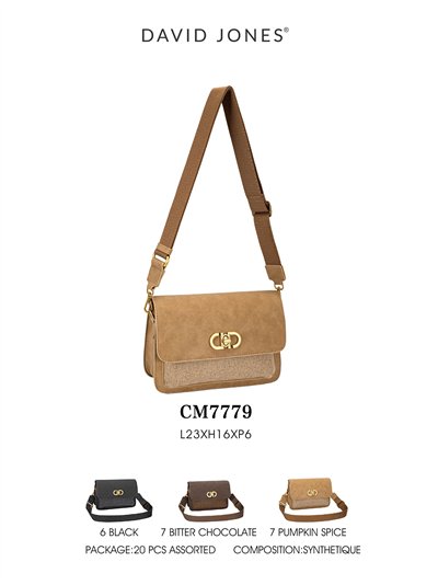 Bolso bandolera efecto ante solapa