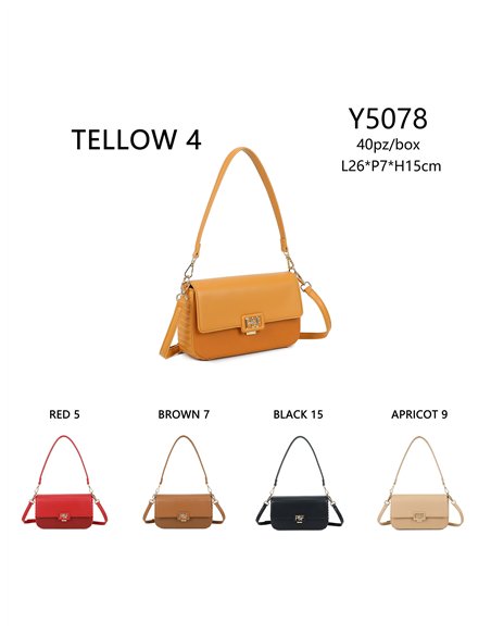 Mini bolso tote solapa detalle metálico