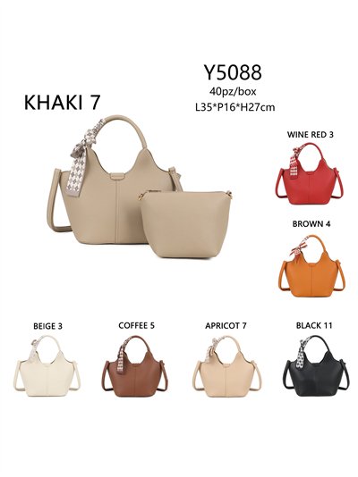 Bolso tote detalle pañuelo + Bolso bandolera 2 piezas