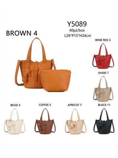 Bolso tote detalle colgador + Bolso bandolera 2 piezas