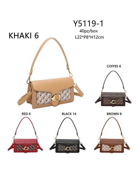 Mini bolso tote estampado solapa