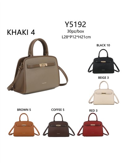 Bolso tote combinado detalle metálico