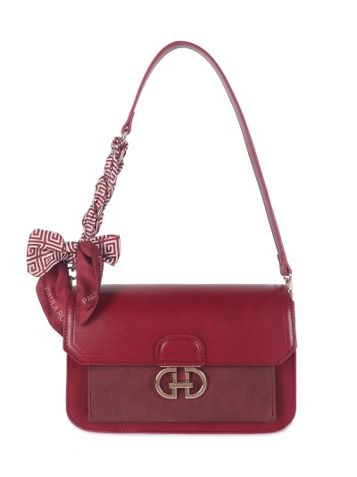 Mini bolso tote solapa detalle pañuelo