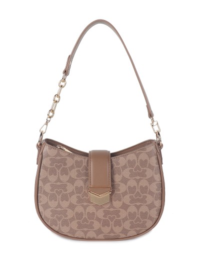 Bolso tote estampado detalle metálico