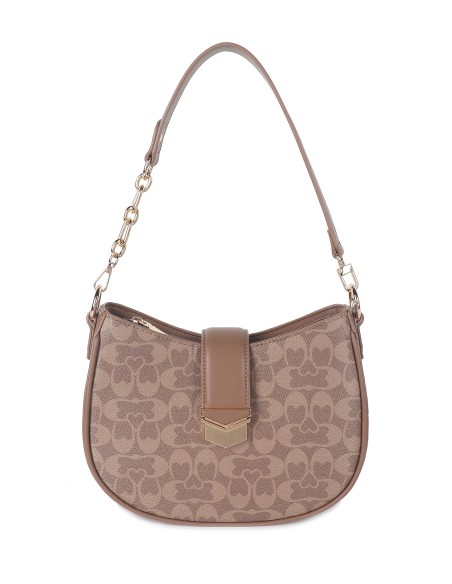 Bolso tote estampado detalle metálico