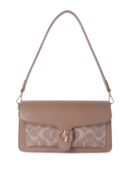 Mini bolsa tote com detalhe de lenço na aba - DJ-2864-1