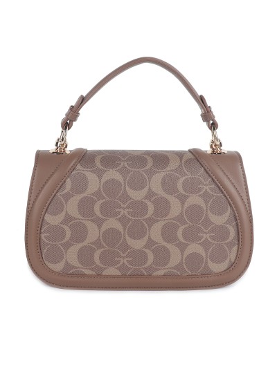 Mini bolso tote estampado solapa