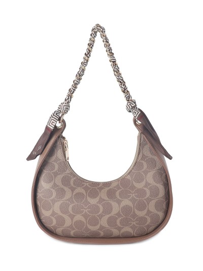 Bolso tote estampado media luna detalle pañuelo