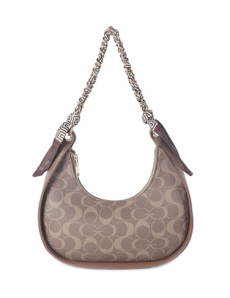 Bolso tote estampado media luna detalle pañuelo