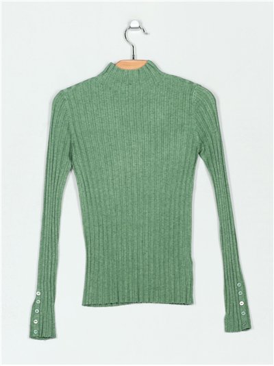 Jersey canalé cuello perkins