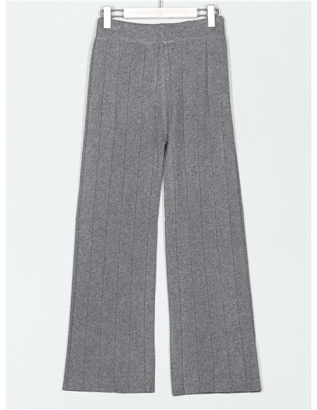 Pantalón recto punto canalé