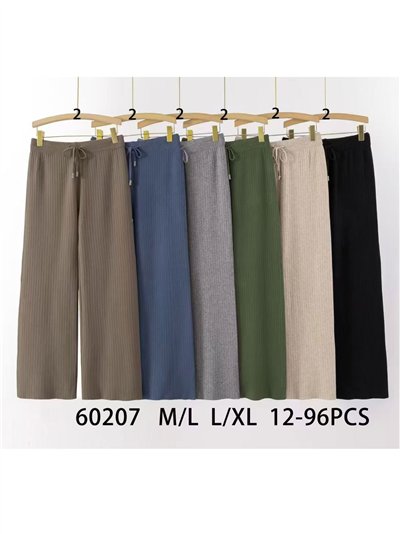 Pantalón recto punto canalé 2