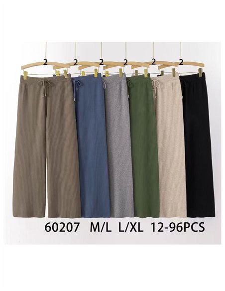 Pantalón recto punto canalé