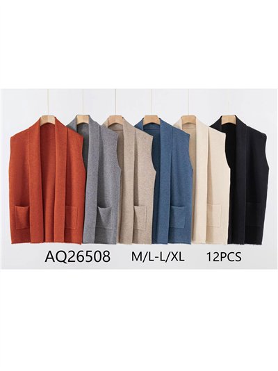 Chaleco punto soft amplio desflecado bolsillos 2