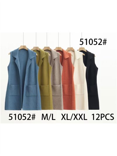 Chaleco largo punto extra cálido bolsillo 2