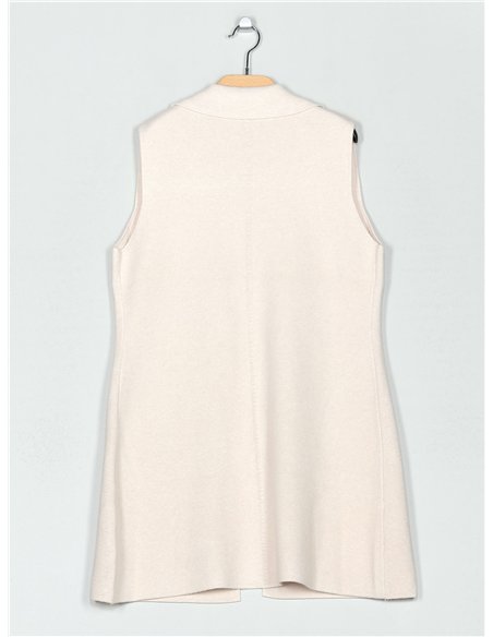 Chaleco largo punto extra cálido bolsillo