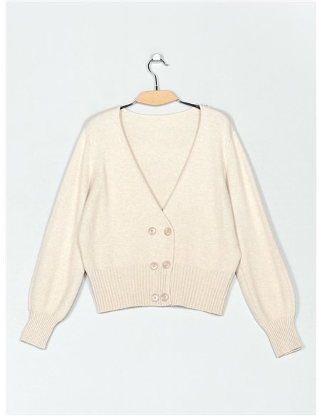 Buttoned soft cardigan