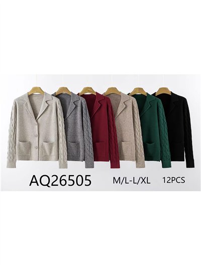 Blazer punto soft manga detalle trenzas 2