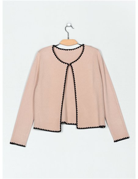 Chaqueta punto soft pespuntes