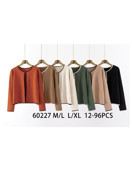 Chaqueta punto soft pespuntes