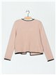 Chaqueta punto soft pespuntes